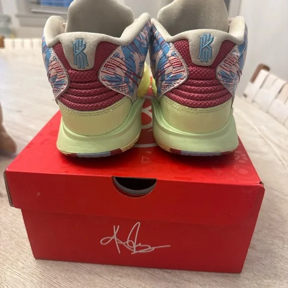 Nike Kyrie Infinity- Multicolor Athletic Sneakers - Pink, Yellow, Blue - Picture 4 of 10